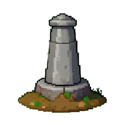 Fonte com musgo — sprite pixel art 256×256