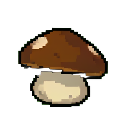 Grupo de cogumelos de musgo — sprite pixel art 256×256