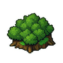 苔藓芦苇簇 — 256×256 像素游戏素材