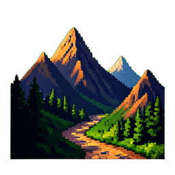 Mountain Path — 256×256 pixel art sprite