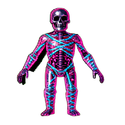 Mumie (Cyberpunk) — 256×256 Pixel-Art-Sprite