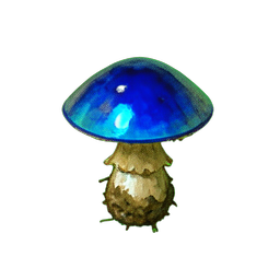 Mushroom Blue (Atmospheric) - 256x256 pixel art sprite