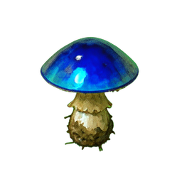 Mushroom Blue (Atmosphérique) — sprite pixel art 256×256