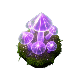 Mushroom Cluster (HD-2D) - 256x256 pixel art sprite