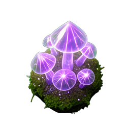 Grupo de Hongos (HD-2D) — sprite pixel art 256×256