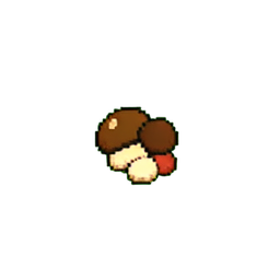 Agrupamento de Cogumelos (Baixa Resolução) — sprite pixel art 256×256