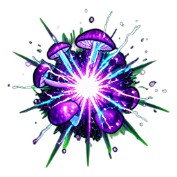 Mushroom Cluster (VFX) - 256x256 pixel art sprite