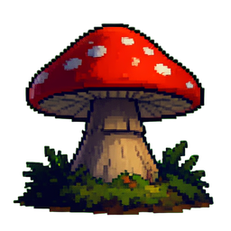 Forêt de Champignons — sprite pixel art 256×256