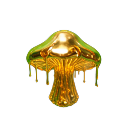 Mushroom Gold (HD-2D) - 256x256 pixel art sprite