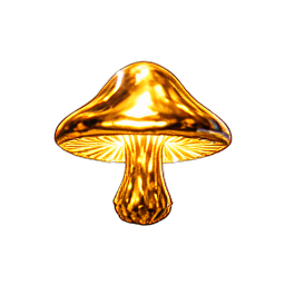Hongo Dorado (VFX) — sprite pixel art 256×256