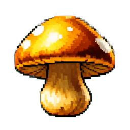 Mushroom Gold - 256x256 pixel art sprite
