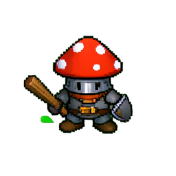 فارس الفطر (16-bit) — رسم بكسل 256×256
