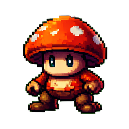 Mushroom Knight - 256x256 pixel art sprite