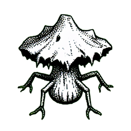 Mushroom Monster (1-Bit) - 256x256 pixel art sprite