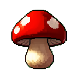 Mushroom Red - 256x256 pixel art sprite