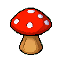 Árvore de Cogumelos (16-Bit) — sprite pixel art 256×256