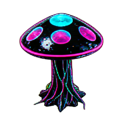 Arbre Champignon (Cyberpunk) — sprite pixel art 256×256