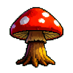 Mushroom Tree - 256x256 pixel art sprite