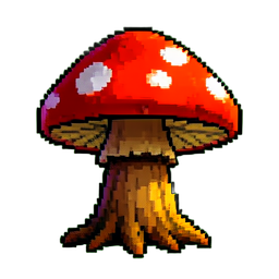 Arbre de Champignons — sprite pixel art 256×256