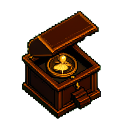 Musikschatulle (16-Bit) — 256×256 Pixel-Art-Sprite