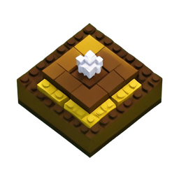 Boîte à musique (Voxel) — sprite pixel art 256×256