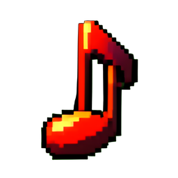 Nota musical — sprite pixel art 256×256