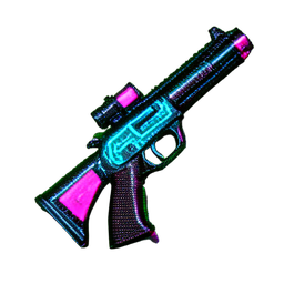 Musket (Cyberpunk) — 256×256 Pixel-Art-Sprite