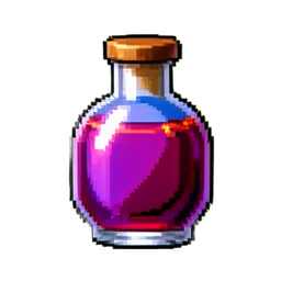 Poção de Ataque Mítico — sprite pixel art 256×256