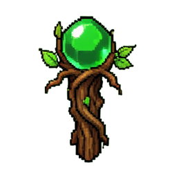 Nature Staff (16-Bit) - 256x256 pixel art sprite