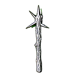 Nature Staff (1-Bit) - 256x256 pixel art sprite
