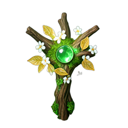 Nature Staff (HD-2D) - 256x256 pixel art sprite