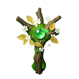 Bâton de la Nature (HD-2D) — sprite pixel art 256×256