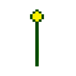 Báculo Natural (Baixa Resolução) — sprite pixel art 256×256