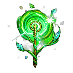 Bâton de la Nature (VFX) — sprite pixel art 256×256