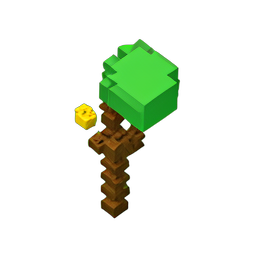 Nature Staff (Voxel) - 256x256 pixel art sprite