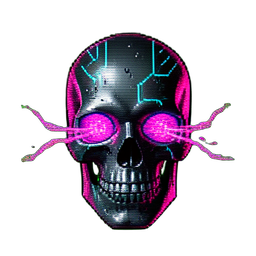 Necromancer (Cyberpunk) - 256x256 pixel art sprite