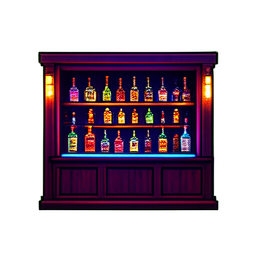Neon Bar - 256x256 pixel art sprite