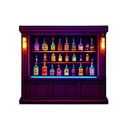 Neon Bar — 256×256 pixel art sprite
