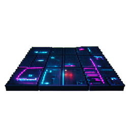 Neonlichtboden — 256×256 Pixel-Art-Sprite