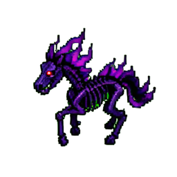 Nightmare Horse (16-Bit) — 256×256 pixel art sprite