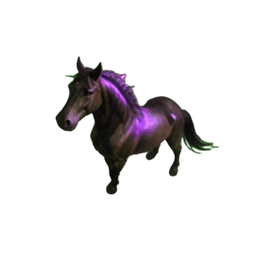 Albtraumpferd (Atmosphärisch) — 256×256 Pixel-Art-Sprite