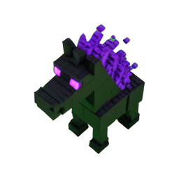 Nightmare Horse (Voxel) - 256x256 pixel art sprite