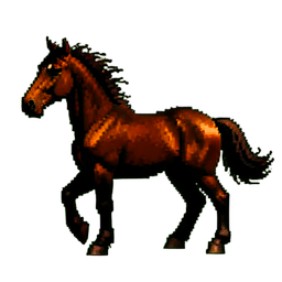 Nightmare Horse - 256x256 pixel art sprite