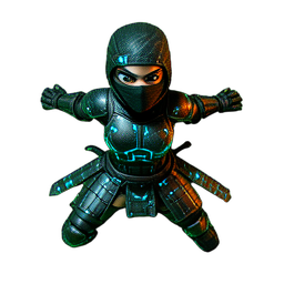 Ninja Girl (Cinematic) - 256x256 pixel art sprite