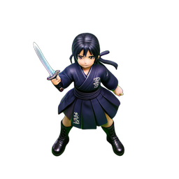 Ninja-Mädchen (HD-2D) — 256×256 Pixel-Art-Sprite