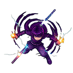 Niña Ninja (VFX) — sprite pixel art 256×256