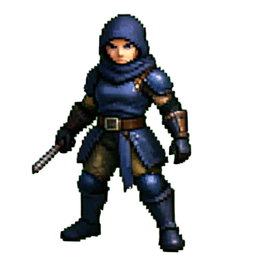 Ninja Kunoichi — sprite pixel art 256×256