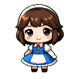 Adlige Dame — 256×256 Pixel-Art-Sprite