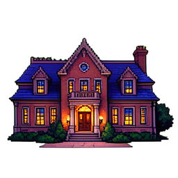 Mansión noble — sprite pixel art 256×256
