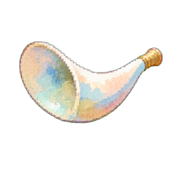 Chifre barulhento — sprite pixel art 256×256